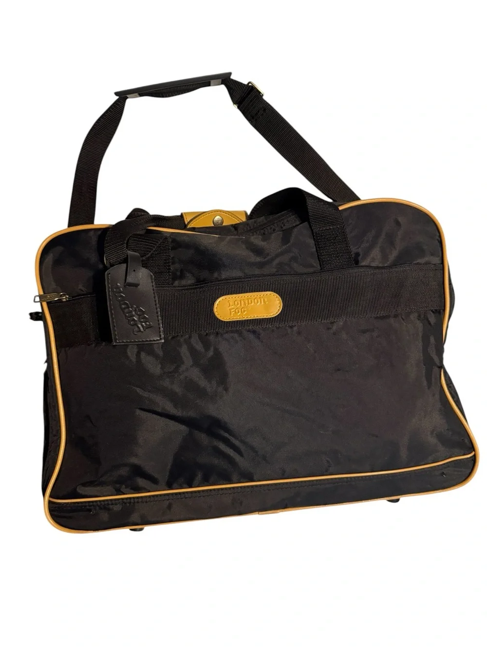 London Fog Black Nylon Travel Shoulder Bag Luggage